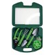 Портативний набір садових інструментів GARDENIA 5 в 1, в кейсі, колір зелений - 1750T-4
