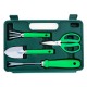 Портативний набір садових інструментів GARDENIA PRO 7 в 1, в кейсі, колір зелений - 1770T-4