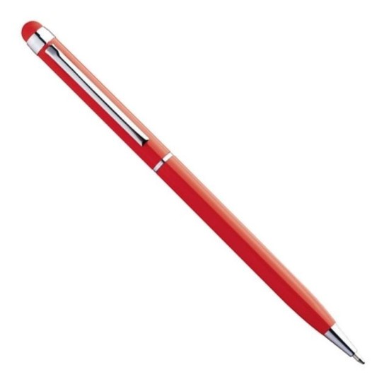 Ручка-стилус металева ТМ Bergamo, колір червоний - 215M-2
