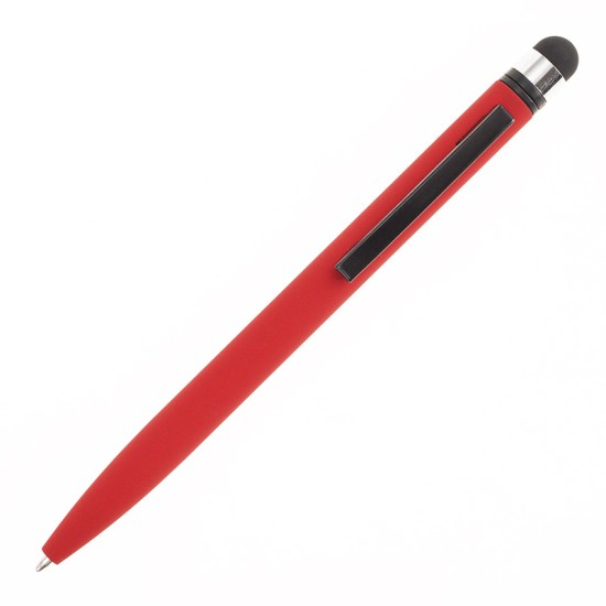 Ручка металева, кулькова Bergamo Soft, колір червоний - 250M-2