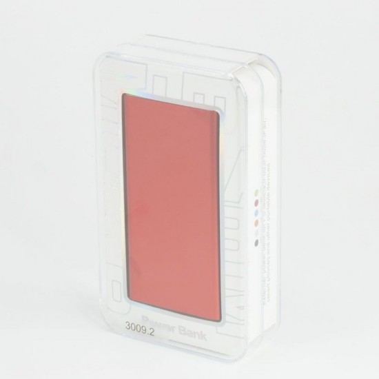 Повербанк 3000 mAh Bergamo HitClip, з кліпсою, колір білий/червоний - 3009.2