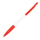 Ручка пластикова, кулькова Bergamo Thin Pen, колір білий/червоний - 3505-2