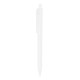 Ручка пластикова, кулькова Bergamo Wideclip, колір білий - 3515-8