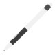 Ручка пластикова, кулькова Bergamo Relief, колір білий/чорний - 3520-1