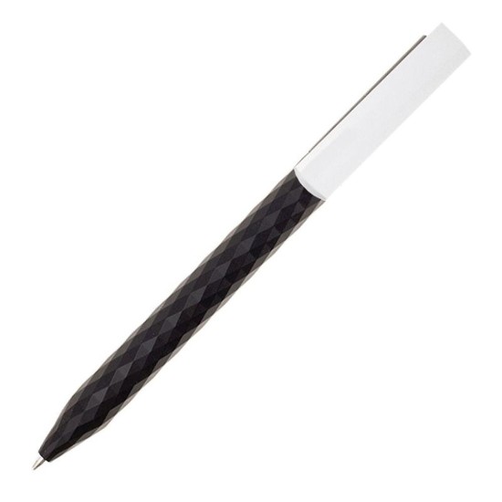 Ручка пластикова, кулькова Bergamo Metallic, колір чорний - 3555-1