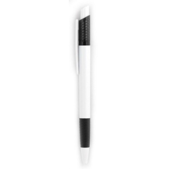 Ручка пластикова ТМ Bergamo, колір білий/чорний - 3814-1