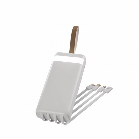 Повербанк 20000 mAh TheGeneral PowerPulse, цифровий індикатор, колір білий - 40011319-08