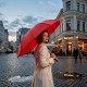 Парасоля складана автоматична Bergamo Rich, колір червоний - 4551005