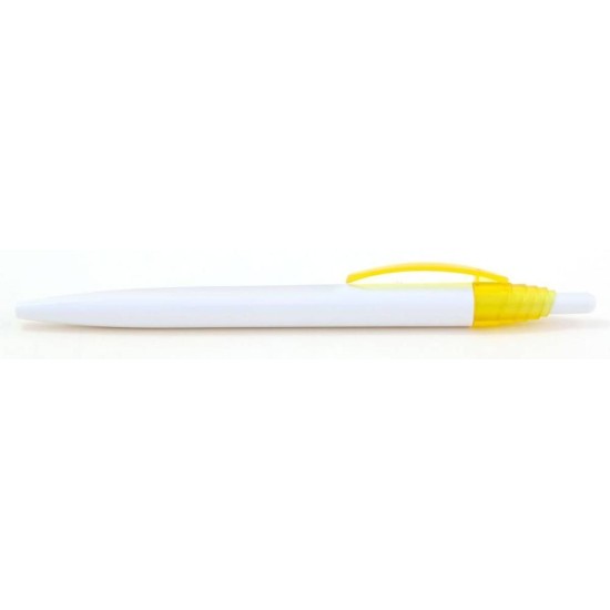 Ручка пластикова Bergamo, колір жовтий - 5356-5
