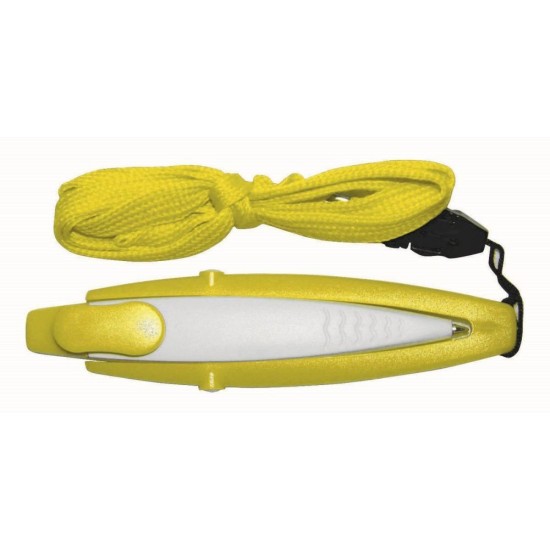 Ручка пластикова ТМ Bergamo зі шнурком, колір жовтий - 5489-5