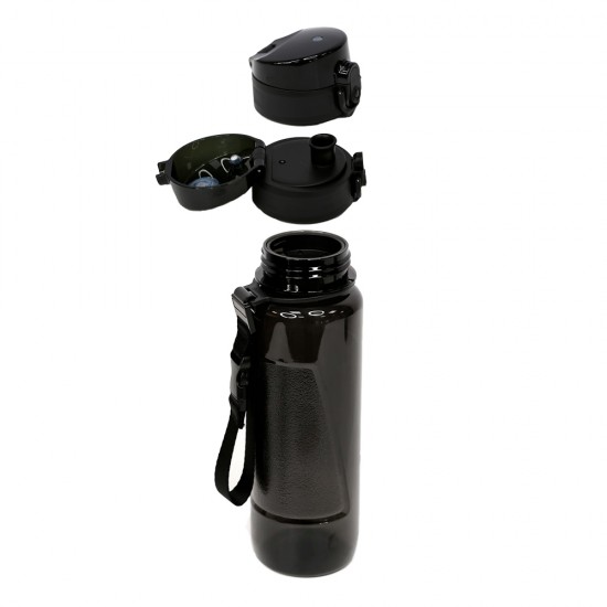 Пляшка для води 600 мл тританова Line Art Lens, колір чорний - 60014418-01