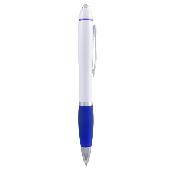 Ручка пластикова ТМ Bergamo, колір білий/синій - 6078B-3