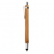 Ручка-стилус бамбукова кулькова Bergamo Bamboo, колір коричневий - 7100-01