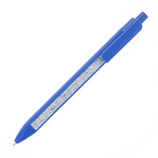 Ручка пластикова, кулькова Bergamo Textile Pen, колір синій - 770-3