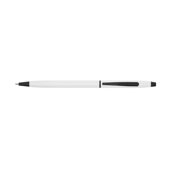 Ручка металева, колір білий/чорний - 9080-1