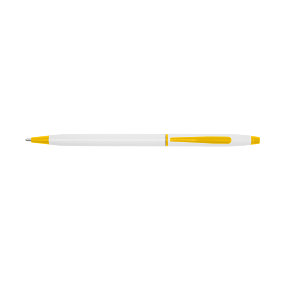 Ручка металева, колір білий/жовтий - 9080-5