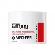 Ліфтинг-крем для шиї з пептидним комплексом MEDI-PEEL Premium Naite Thread Neck Cream 100ml, колір червоний - MP-009