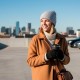 Шапка coFEE Wrap beanie, колір бежевий меланж - 3030.17 CO