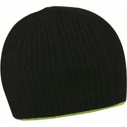 Шапка coFEE Ribbon, колір чорний/неоново-зелений - 3033-3E CO