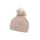 Шапка coFEE Rib fur, колір бежевий - 3048-17