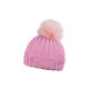 Шапка coFEE Rib fur, колір рожевий - 3048-25
