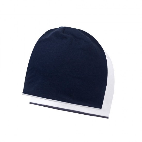 Шапка coFEE Contrasting jersey, колір темно-синій/білий - 3049-14 CO