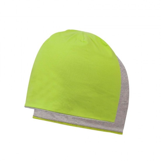 Шапка coFEE Contrasting jersey, колір лайм/попелястий сірий - 3049-19 CO