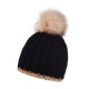 Шапка coFEE Braid knit, колір чорний/бежевий - CO3060.3