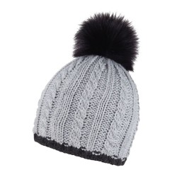 Шапка coFEE Braid knit, колір темно-сірий/чорний - CO3060.47