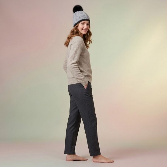 Шапка coFEE Braid knit, колір темно-сірий/чорний - CO3060.47
