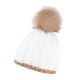 Шапка coFEE Braid knit, колір білий/бежевий - CO3060.6