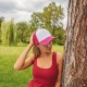 Кепка coFEE Trucker, колір рожевий/білий - 4019-25