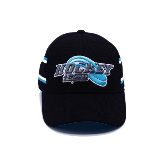 Кепка coFEE Hockey style, колір чорний/блакитний - TM002.18
