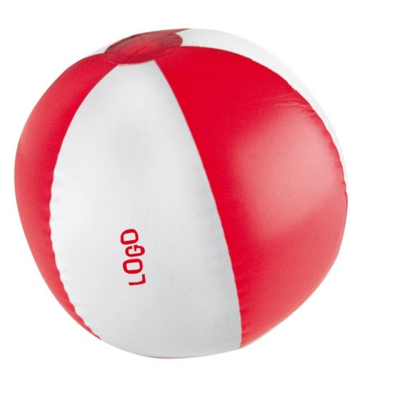 Двокольоровий пляжний м'яч Key West, колір червоний - 105105