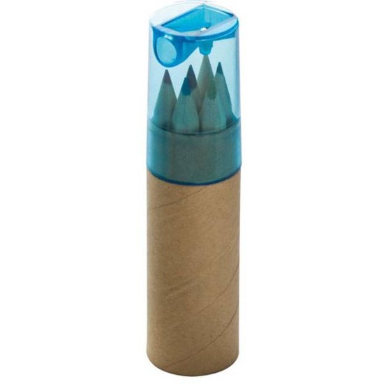 Набір олівців 6шт Becky, колір синій - 113204