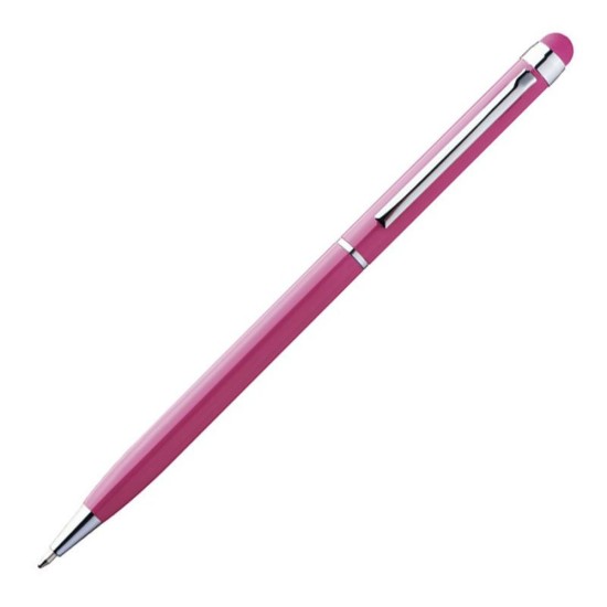 Ручка металева зі стилусом ORLEANS, колір рожевий - 337811