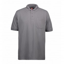 Футболка поло чоловіча PRO Wear з кишенею, колір сріблясто-сірий - 0320265