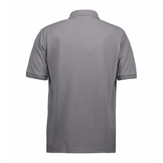 Футболка поло чоловіча PRO WEAR з кишенею, колір сріблясто-сірий - 0320265