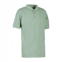 Футболка поло чоловіча PRO Wear з кишенею, колір пильний зелений - 0320393