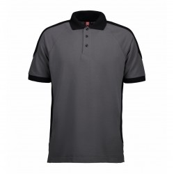 Футболка поло чоловіча PRO Wear з контрастними вставками, колір сріблясто-сірий - 0322265