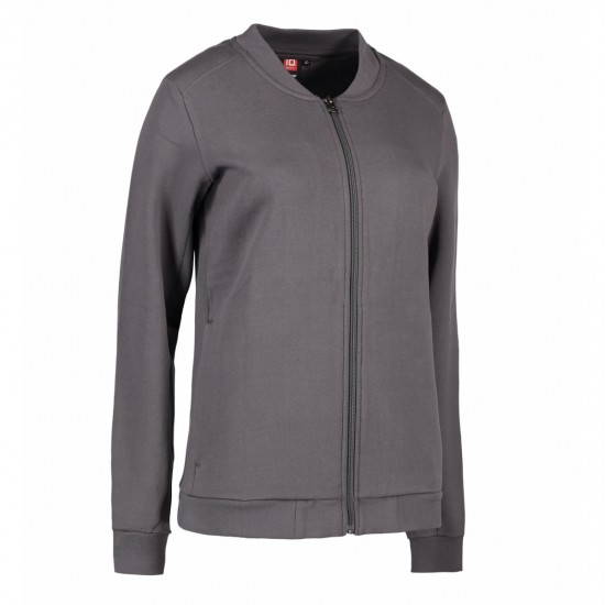 Світшот жіночий на блискавці PRO Wear, колір сріблясто-сірий - 0367265