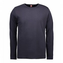 Лонгслів чоловічий ID Interlock, колір темно-сіній - 0518790