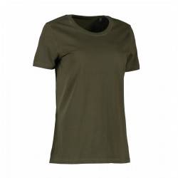 Футболка жіноча ID Organic, колір оливковий - 0553570
