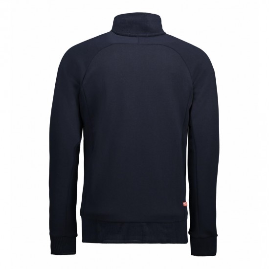 Світшот на блискавці чоловічий ID Full Zip, колір темно-сіній - 0628790