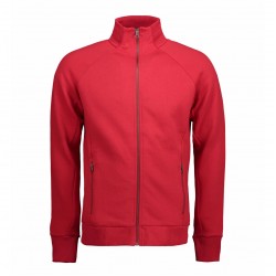 Світшот на блискавці чоловічий ID Full Zip, колір червоний - 0628330