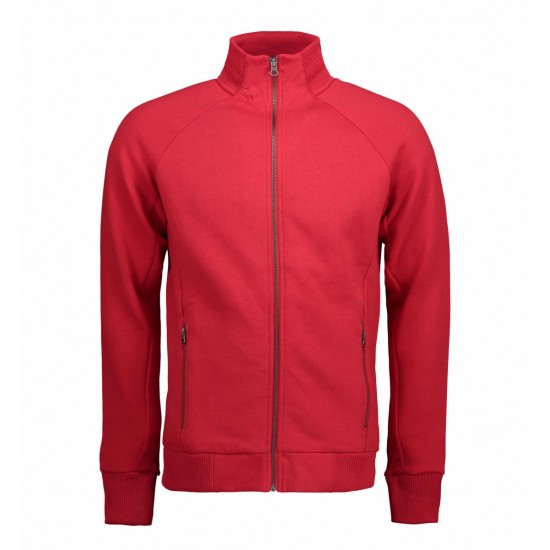 Світшот на блискавці чоловічий ID Full Zip, колір червоний - 0628330