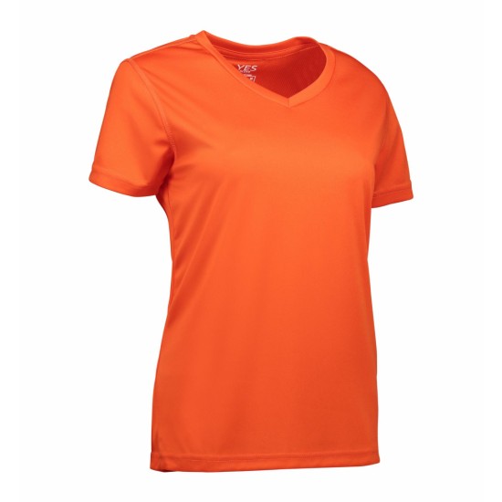 Футболка жіноча ID YES Active, колір помаранчевий - 2032350