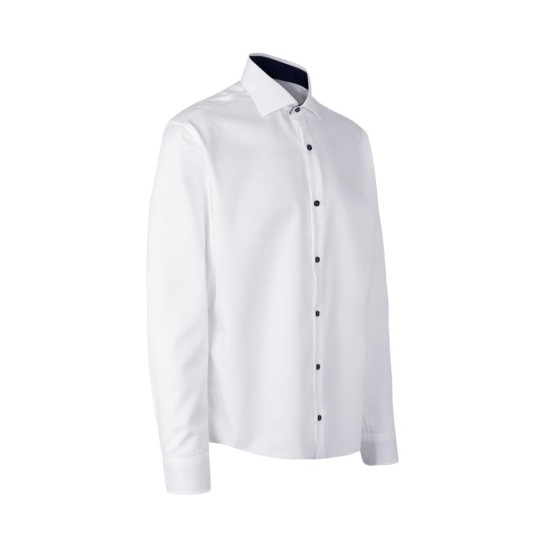 Сорочка чоловіча Seven Seas Fine Twill Virginia Modern Fit, колір білий - S370001