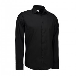 Сорочка чоловіча Seven Seas Fine Twill Slim Fit, колір чорний - SS30900