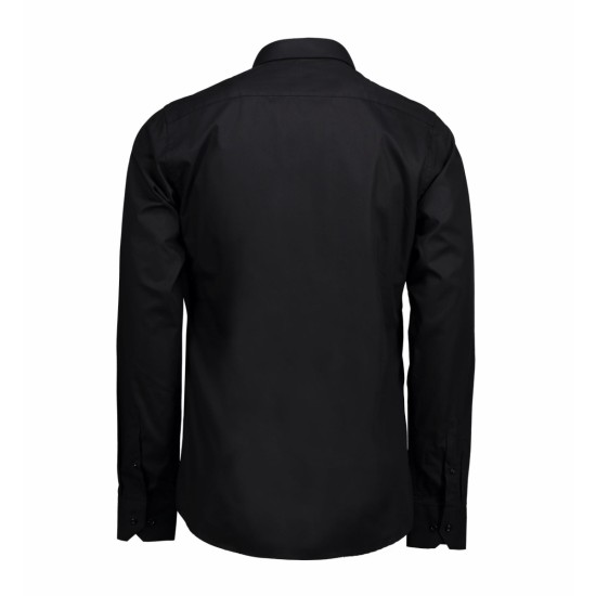 Сорочка чоловіча Seven Seas Poplin Slim Fit, колір чорний - SS402900